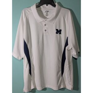 University of Michigan Polo Golf Shirt P2 by Pro Player Size 2XL 100% Polyester